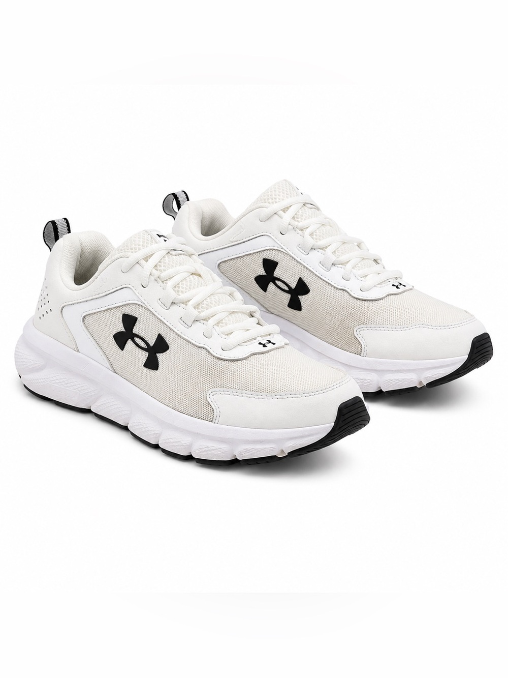 Under Armour White and Black Mesh Running Shoes Size 8.5 Women